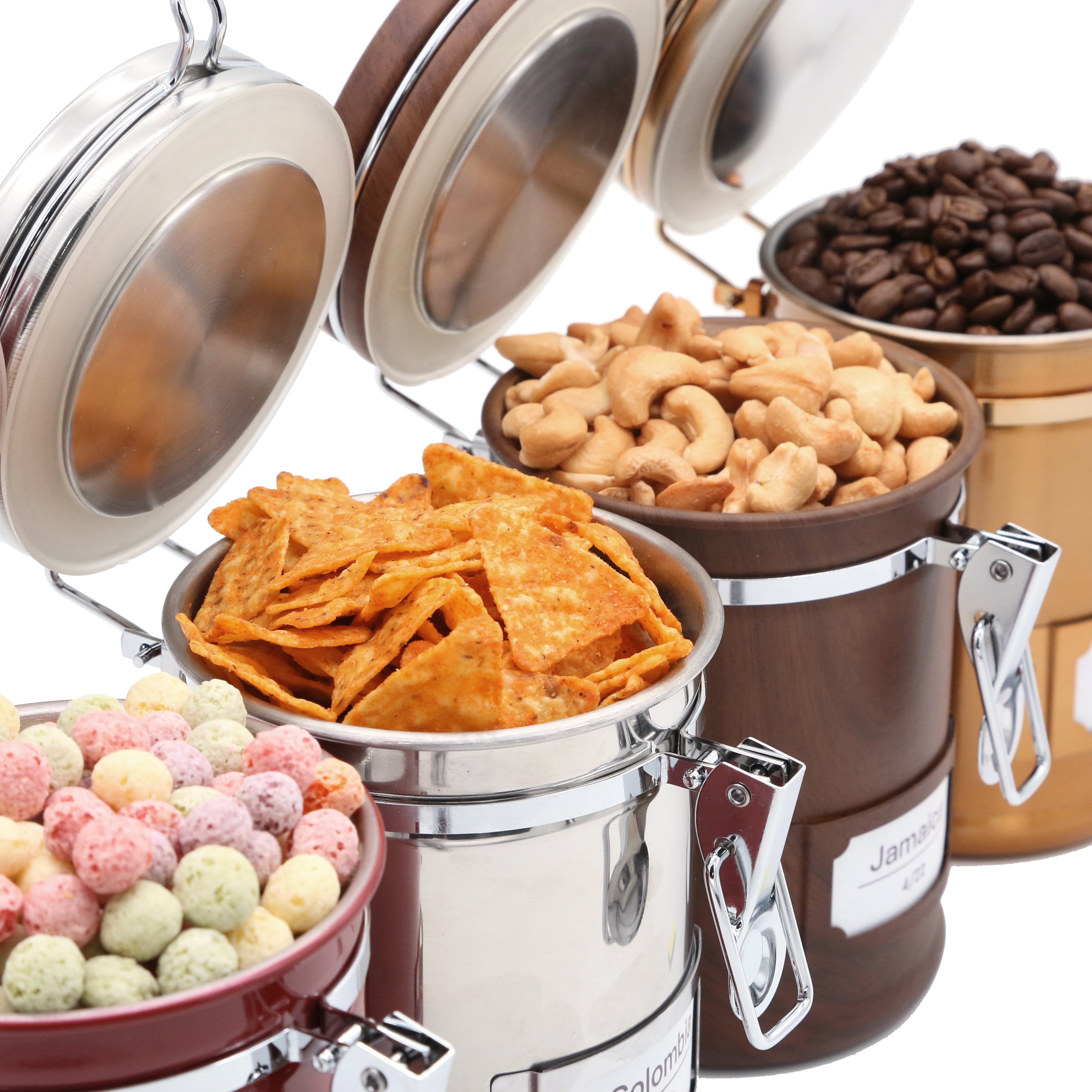 Wholesale Tea Tins Sugar Food Storage Jar Airtight Container Stainless Steel Tea Tin Coffee Canister