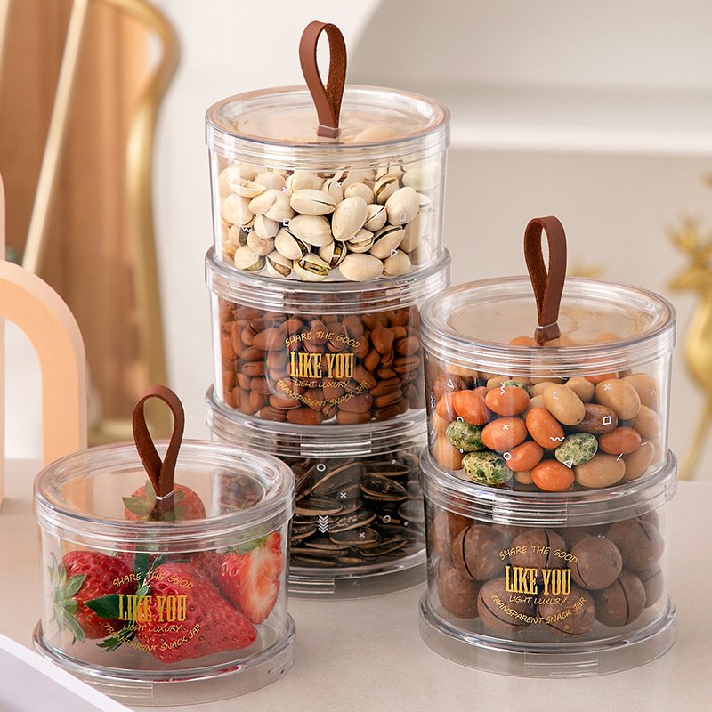 Wholesale Clear Plastic Snack Storage Box Food Storage Containers Cookie Storage Box Reusable Plastic Snack Jar