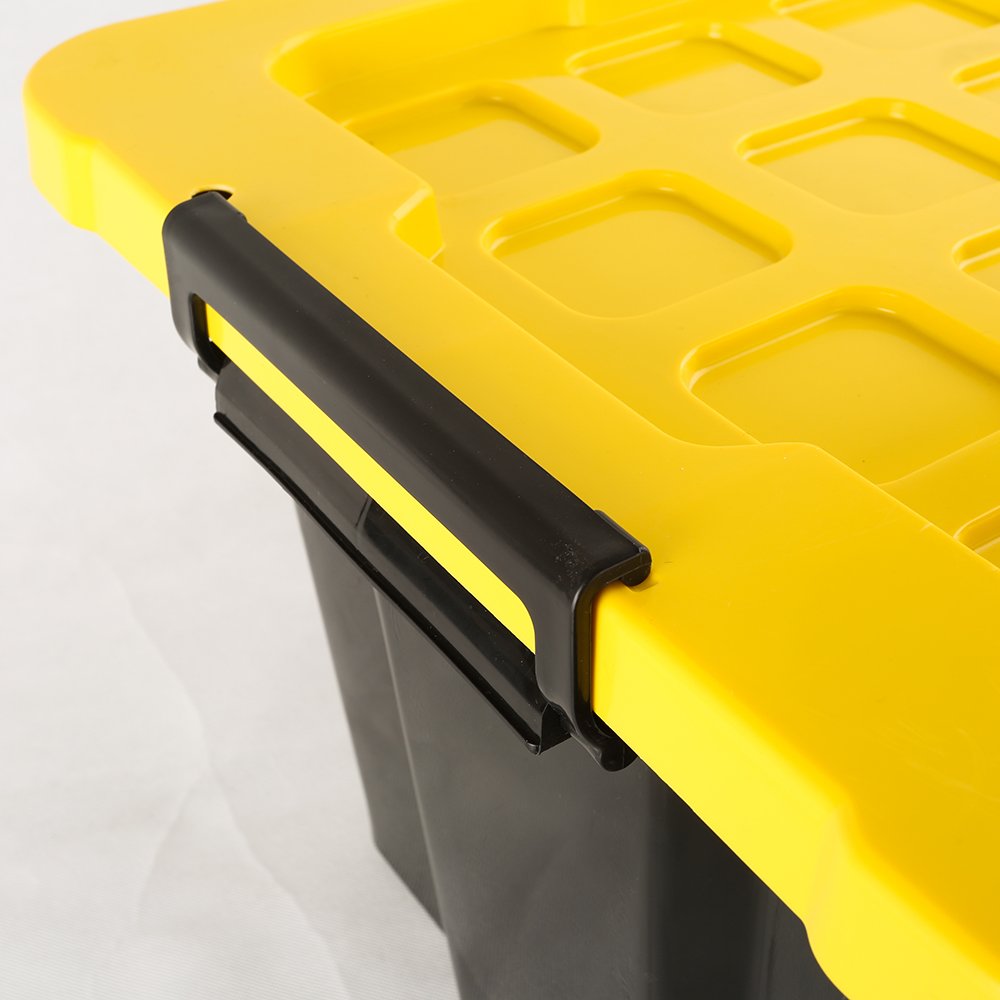 Custom 60l stackable plastic heavy duty storage box with handle