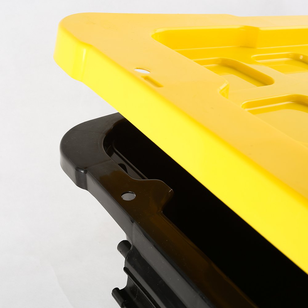 Custom 60l stackable plastic heavy duty storage box with handle