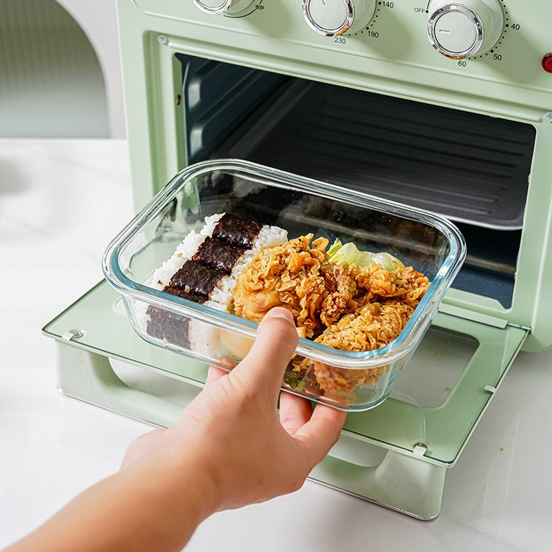 Glass Meal Prep Containers with Lids Glass Food Storage Containers Airtight Lunch Containers lunch box Snap Locking Lids