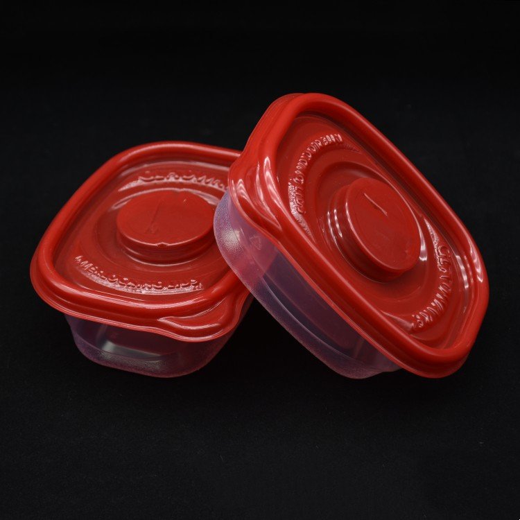 Sulide Refrigerated Crisper with Clear Lid Take Out Food Container Plastic Crisper Box Kitchen Storage Containers High Quality 9OZ 20w