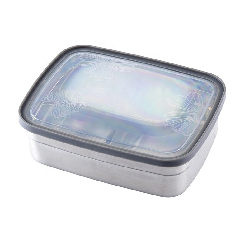3 Pcs Rectangular Stainless Steel Food Container Storage Boxes Packaging Bento Lunch Box Food Storage Container