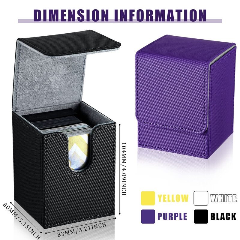 good quality TCG pokemoned card storage box playing cards deck case with megnet