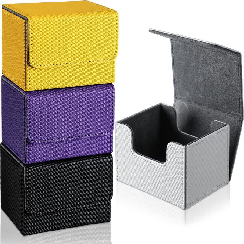 good quality TCG pokemoned card storage box playing cards deck case with megnet