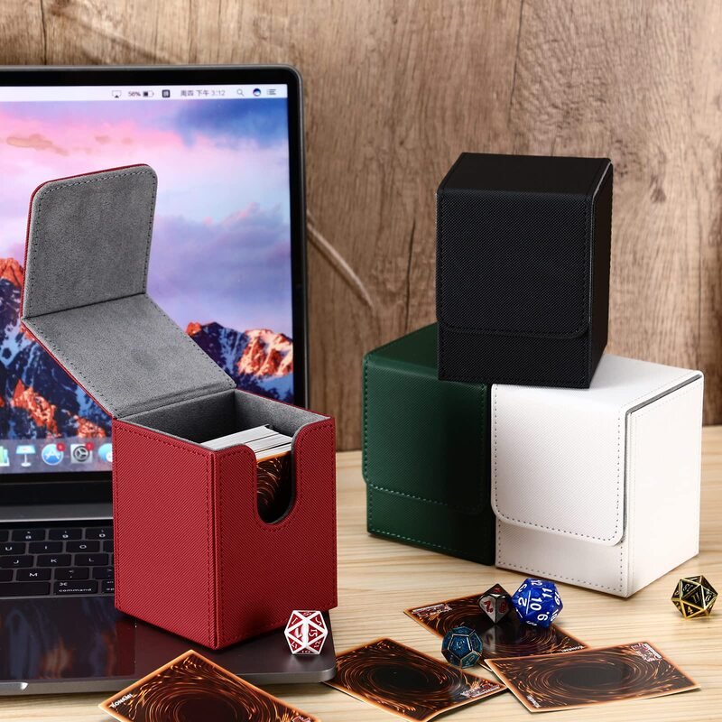 good quality TCG pokemoned card storage box playing cards deck case with megnet