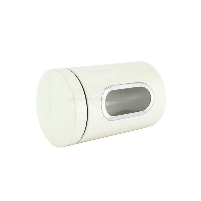 Airtight Tea Coffee Sugar Flour Canisters Colorful Stainless Steel and Window Glass Kitchen Food Storage Container
