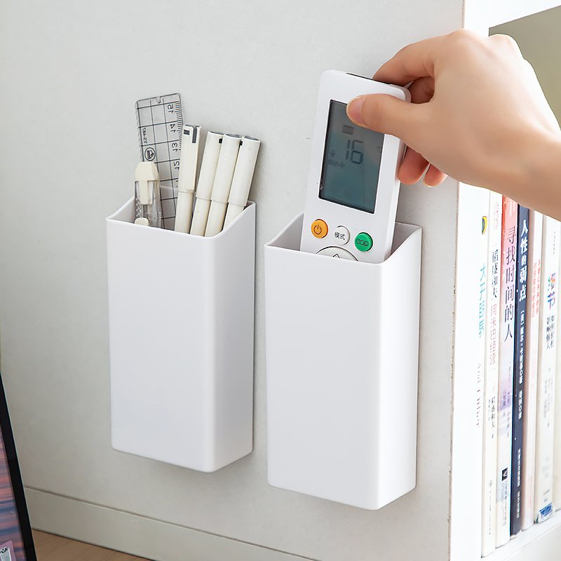 Factory Wholesale Plastic Storage Box Wall Mounted Remote control Container Sundries Organizer Home Accessories