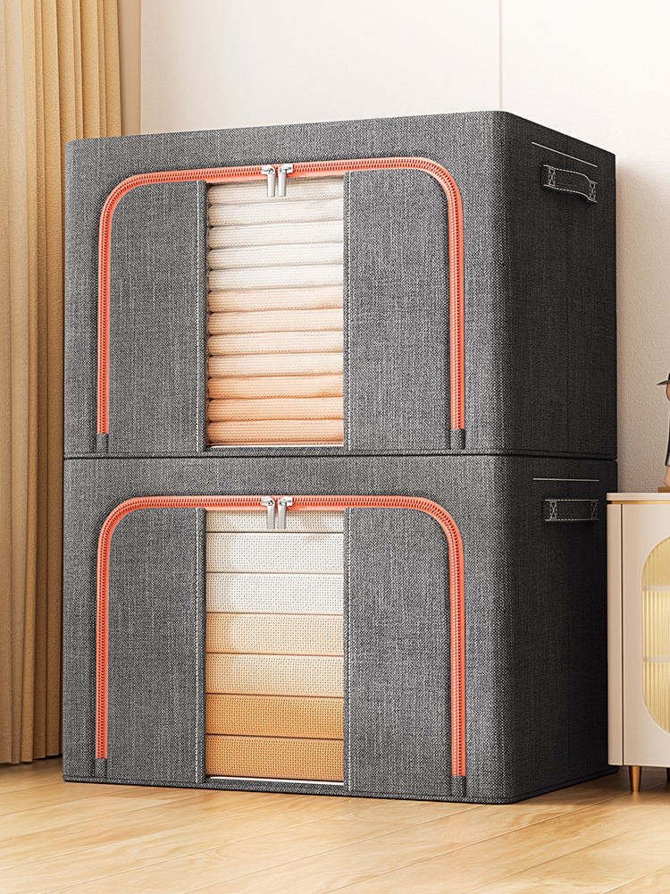 66L Hot sale cloth fabric storage box collapsible clothes storage box home folding foldable storage box