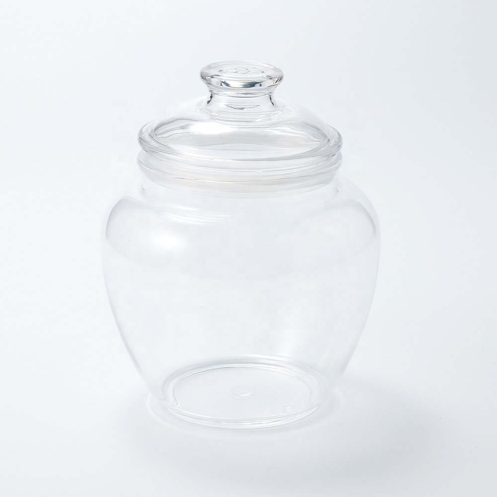 Kwang Hsieh Candy Jar with Lid Clear Plastic Premium Kitchen Acrylic Food Vintage Color Box Multifunction Kitchen Storage MS