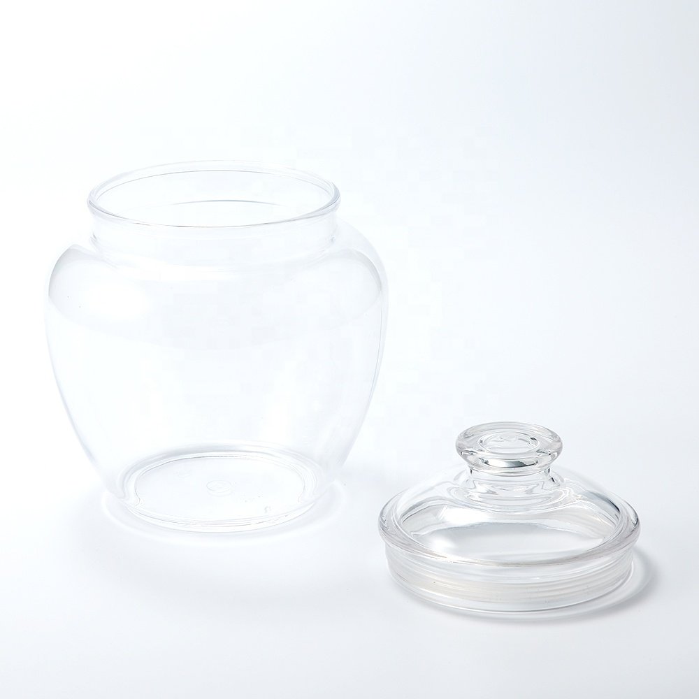 Kwang Hsieh Candy Jar with Lid Clear Plastic Premium Kitchen Acrylic Food Vintage Color Box Multifunction Kitchen Storage MS