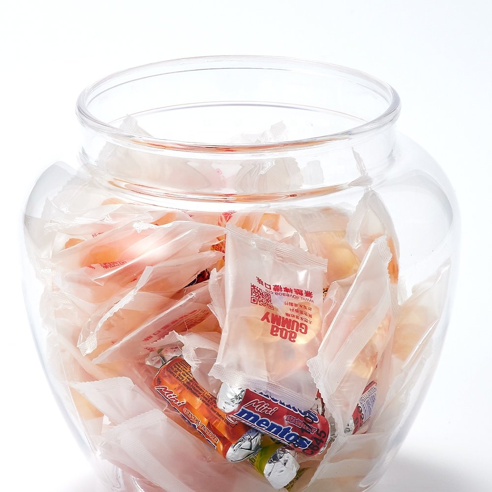 Kwang Hsieh Candy Jar with Lid Clear Plastic Premium Kitchen Acrylic Food Vintage Color Box Multifunction Kitchen Storage MS