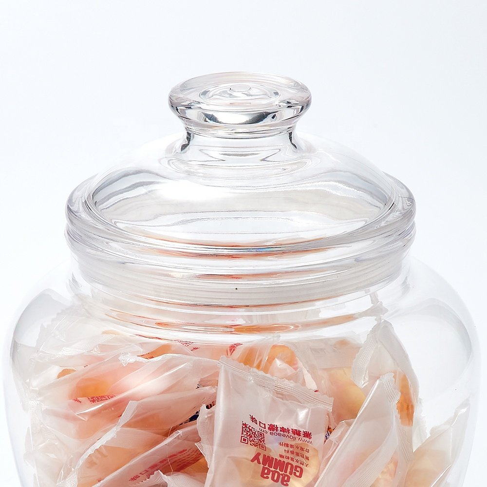 Kwang Hsieh Candy Jar with Lid Clear Plastic Premium Kitchen Acrylic Food Vintage Color Box Multifunction Kitchen Storage MS