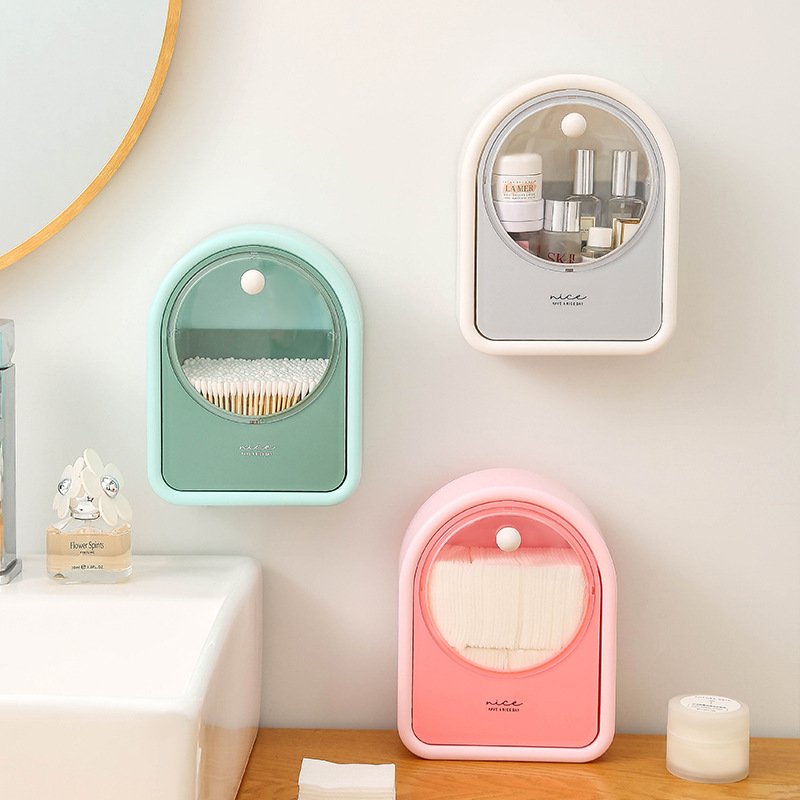 Makeup Storage Box Wall-mounted makeup cotton box Cosmetic box
