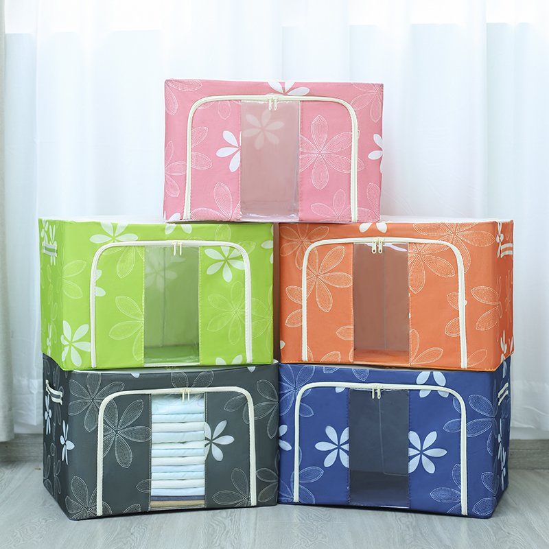 Bedroom Wardrobes Fabric Storage Boxes Foldable Clothes Girls Storage Drawer Organizer Supplier with Flower Decorative Pattern