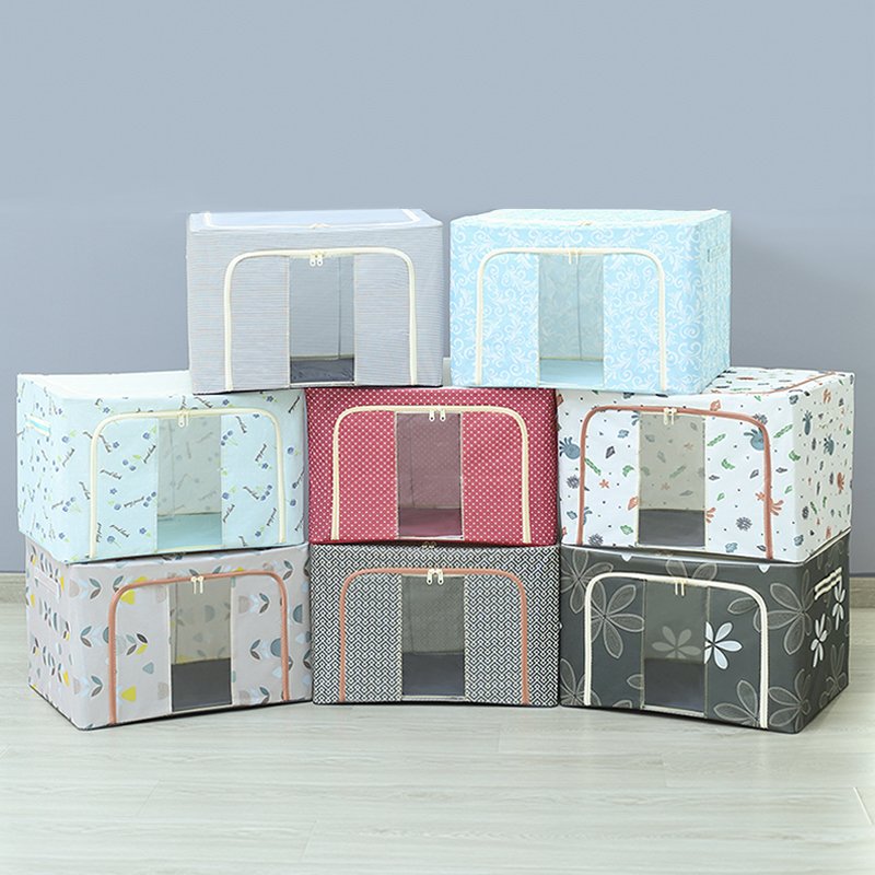 Bedroom Wardrobes Fabric Storage Boxes Foldable Clothes Girls Storage Drawer Organizer Supplier with Flower Decorative Pattern