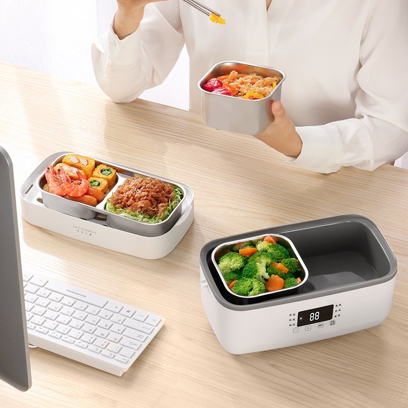 Stainless Steel Heating And Insulation 300W Rated Power Portable Electric Lunch Box