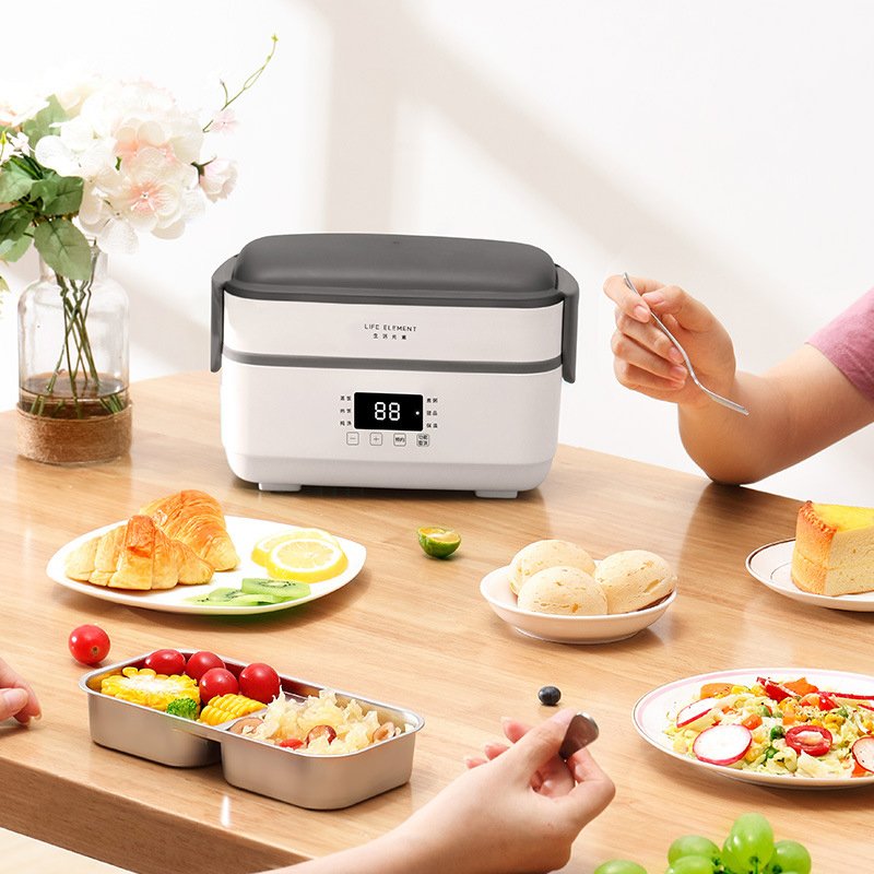 Stainless Steel Heating And Insulation 300W Rated Power Portable Electric Lunch Box