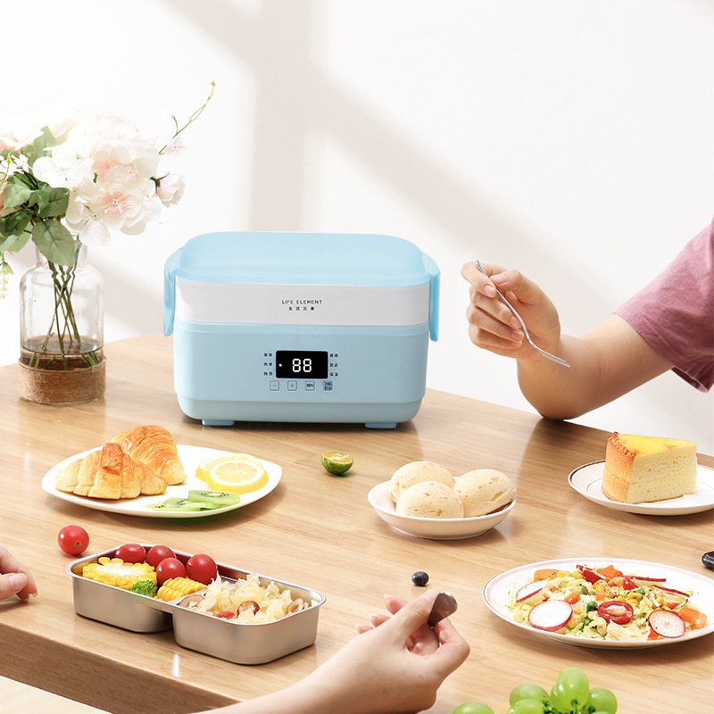 Stainless Steel Heating And Insulation 300W Rated Power Portable Electric Lunch Box