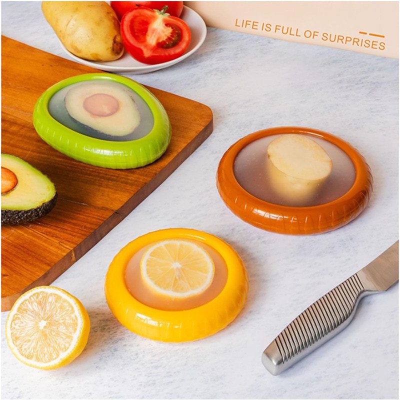 Silicone Fruit Vegetable Anti-Oxidation Storage Box Fruit Storage Containers for Fridge