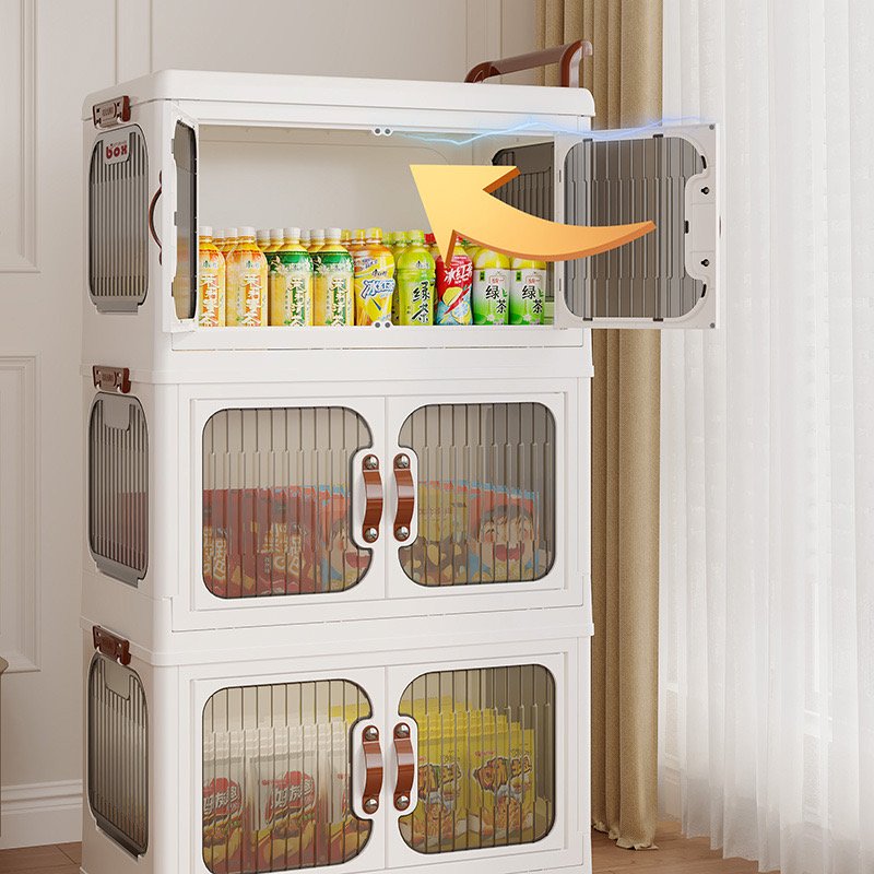 fold Storage cabinet Trolley snack toy storage box Removable storage rack