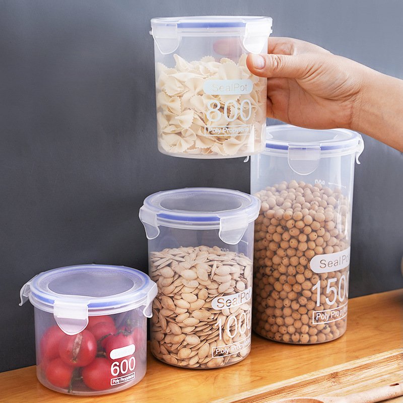 Large Plastic Food Storage Container with Sealing Lid for Kitchen, Grain and Miscellaneous Storage