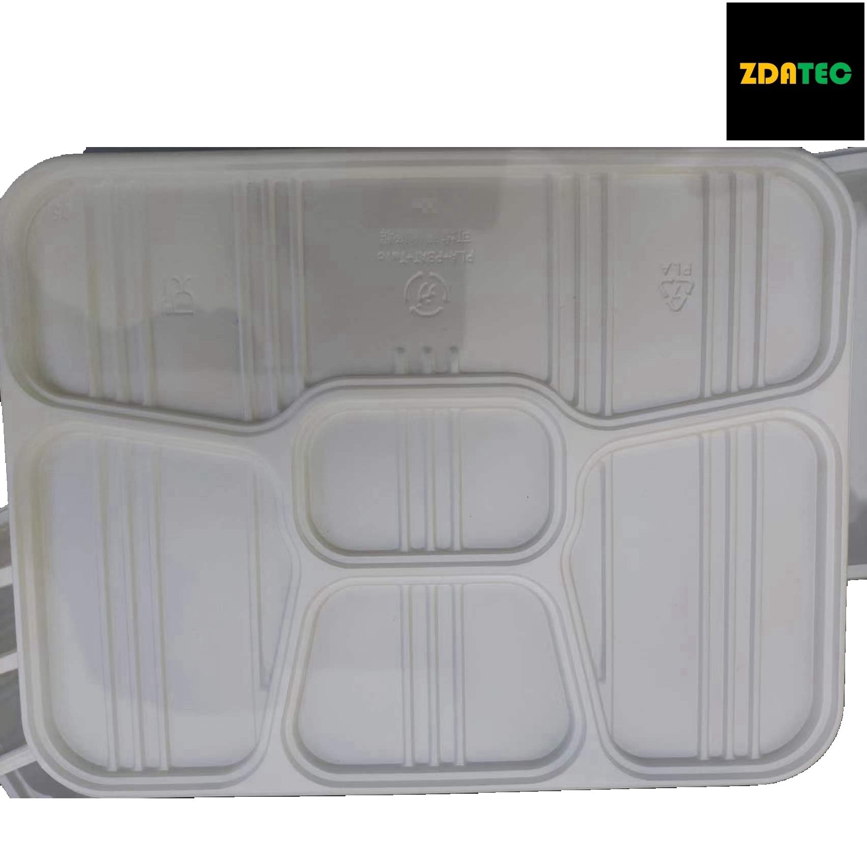 Eco-friendly CPLA 3 compartments Lunch bento boxes bio food package container disposable cornstarch storage boxes Supplier