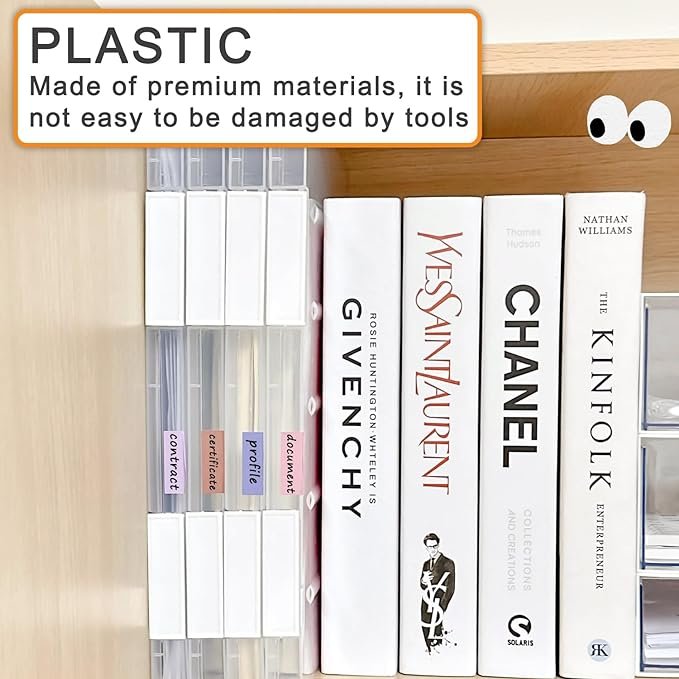 Clear A4 File Portable Project Case Plastic Storage Box for Letter Paper Scrapbook Paper Storage Boxes
