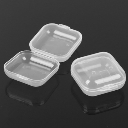 PP Clear Earplugs sundries Container Organizer Square Shape Box Storage Boxs