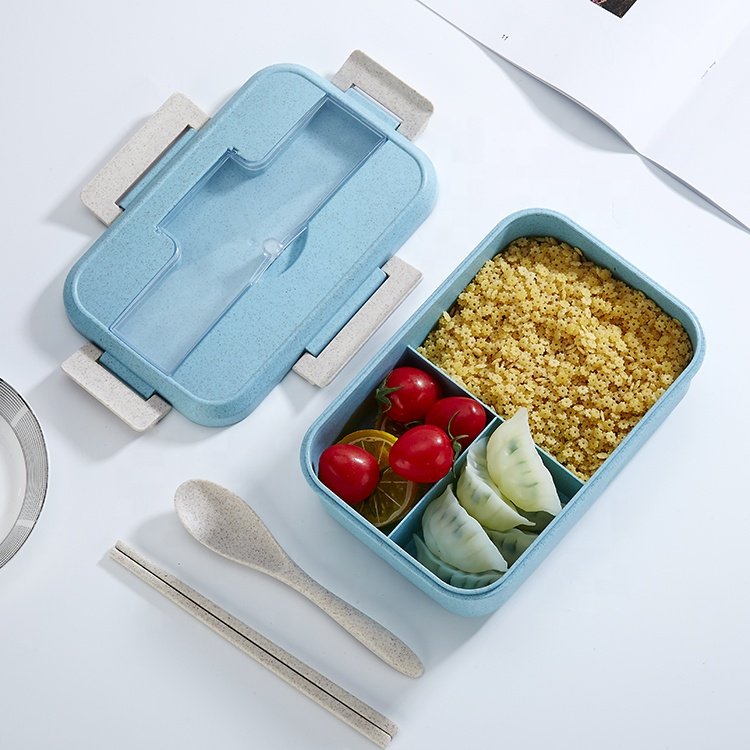 Custom biodegradable Plastic Factory Direct Sale Eco Material Bento Lunch Box For Kids