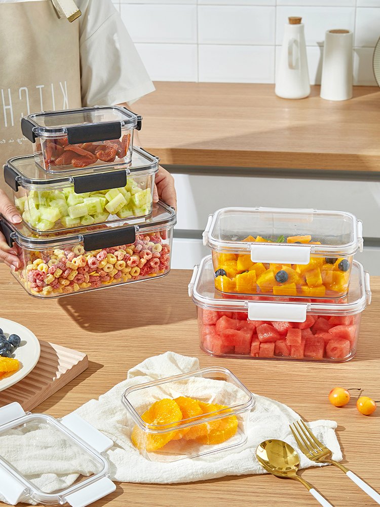 3 PACK food storage container set glass airtight food jar food storage container set kid lunch box kitchen container