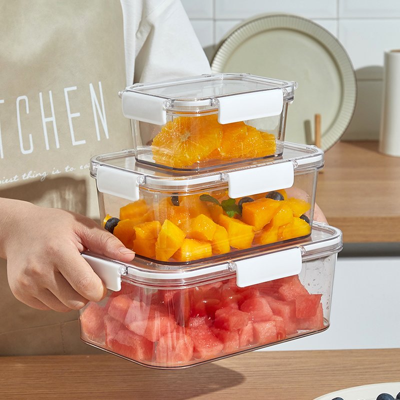 3 PACK food storage container set glass airtight food jar food storage container set kid lunch box kitchen container