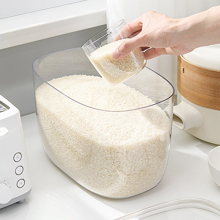 DS113 Kitchen Pantry Organizer Storage Tank Rice Pot Box BPA-Free Plastic Cereal Canister Grain Dry Food Storage Container
