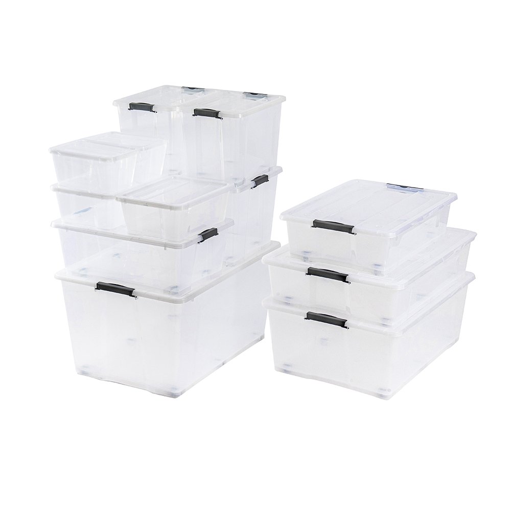 Wholesale 128l stackable clear big plastic storage box