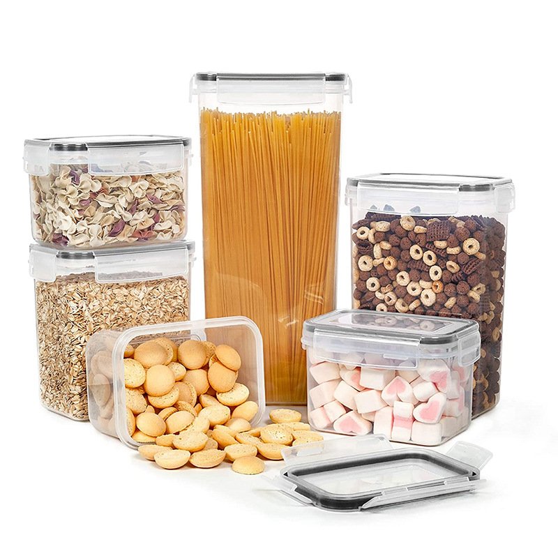 24pack Dry Food Storage Bin Box Container 24pcs Set Bpa-free Airtight Plastic Stackable Kitchen Organizer Cereal