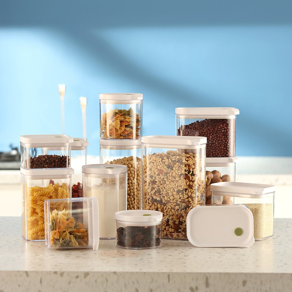 Hot Selling BPA free reusable airtight cereal sugar flour dry food storage organizer storage containers bins
