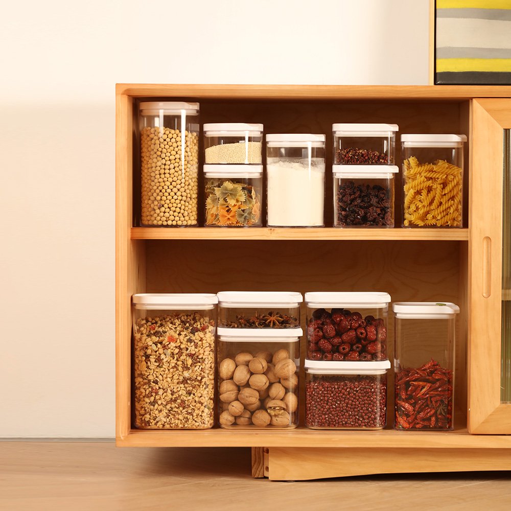 Hot Selling BPA free reusable airtight cereal sugar flour dry food storage organizer storage containers bins