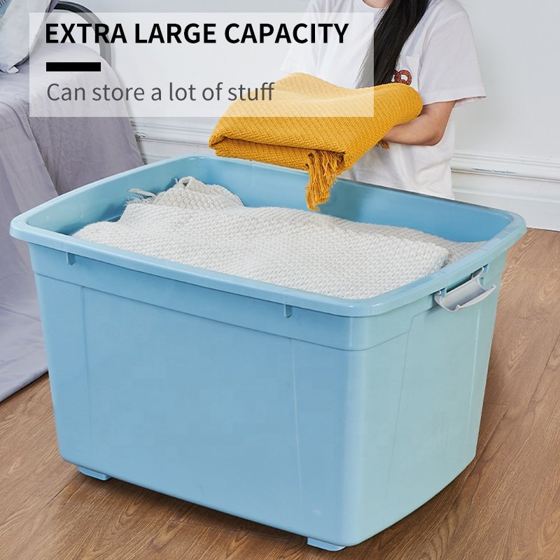 Home Multifunction Toys Clothes Heavy Duty Multi-Color Big Large Capacity Stackable Plastic Storage Box With Lids With Wheels