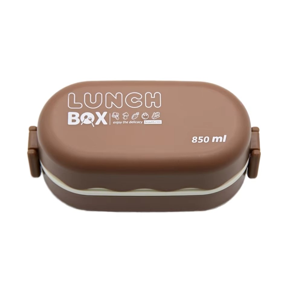 New Arrival Plastic School Lunch Box Kids Reusable Leakproof 3 Compartments Food Storage Container Bento Box