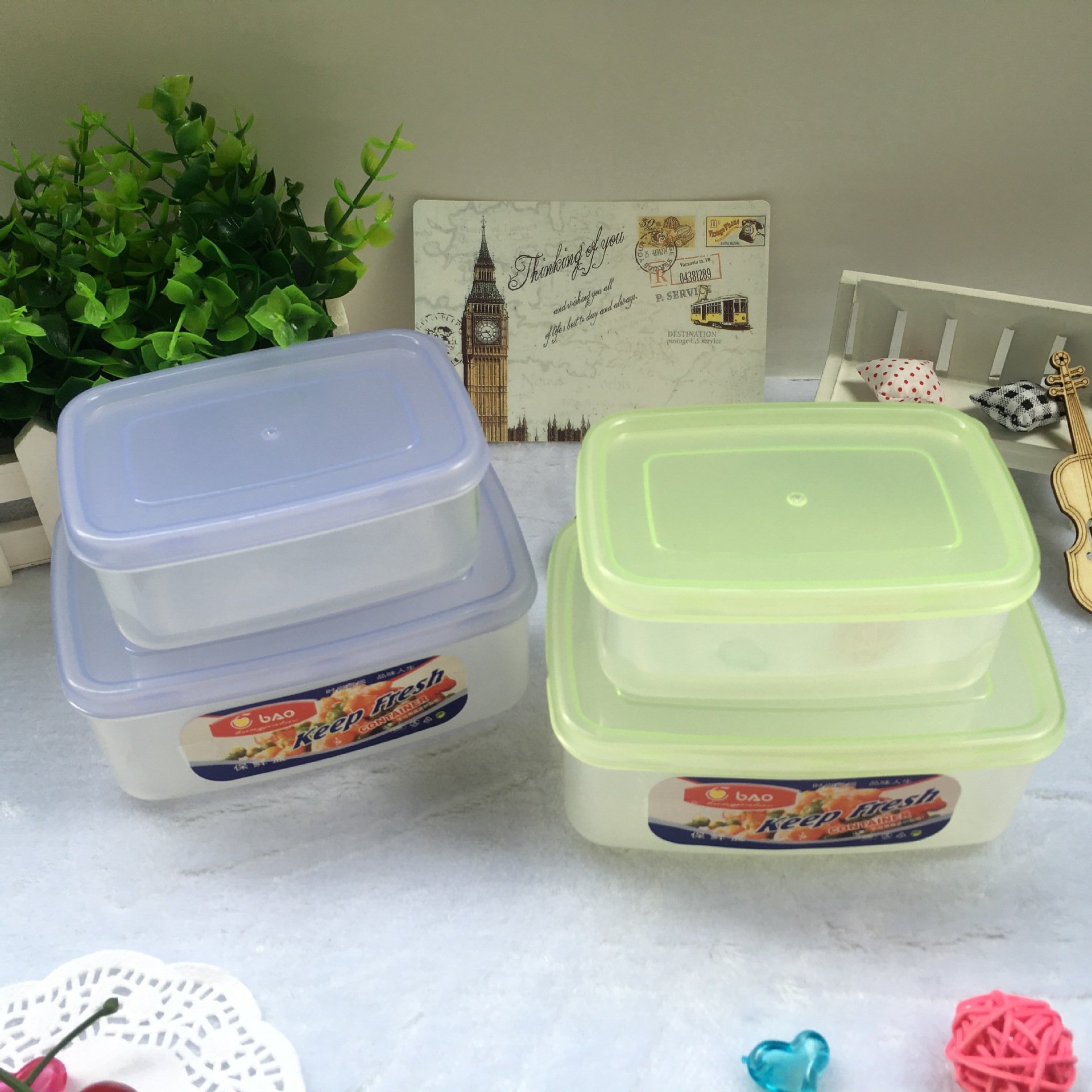 Kitchen Cereal Container Clear Food Storage with lids Plastic Containers Flip Top Plastic Containers Set with white lids