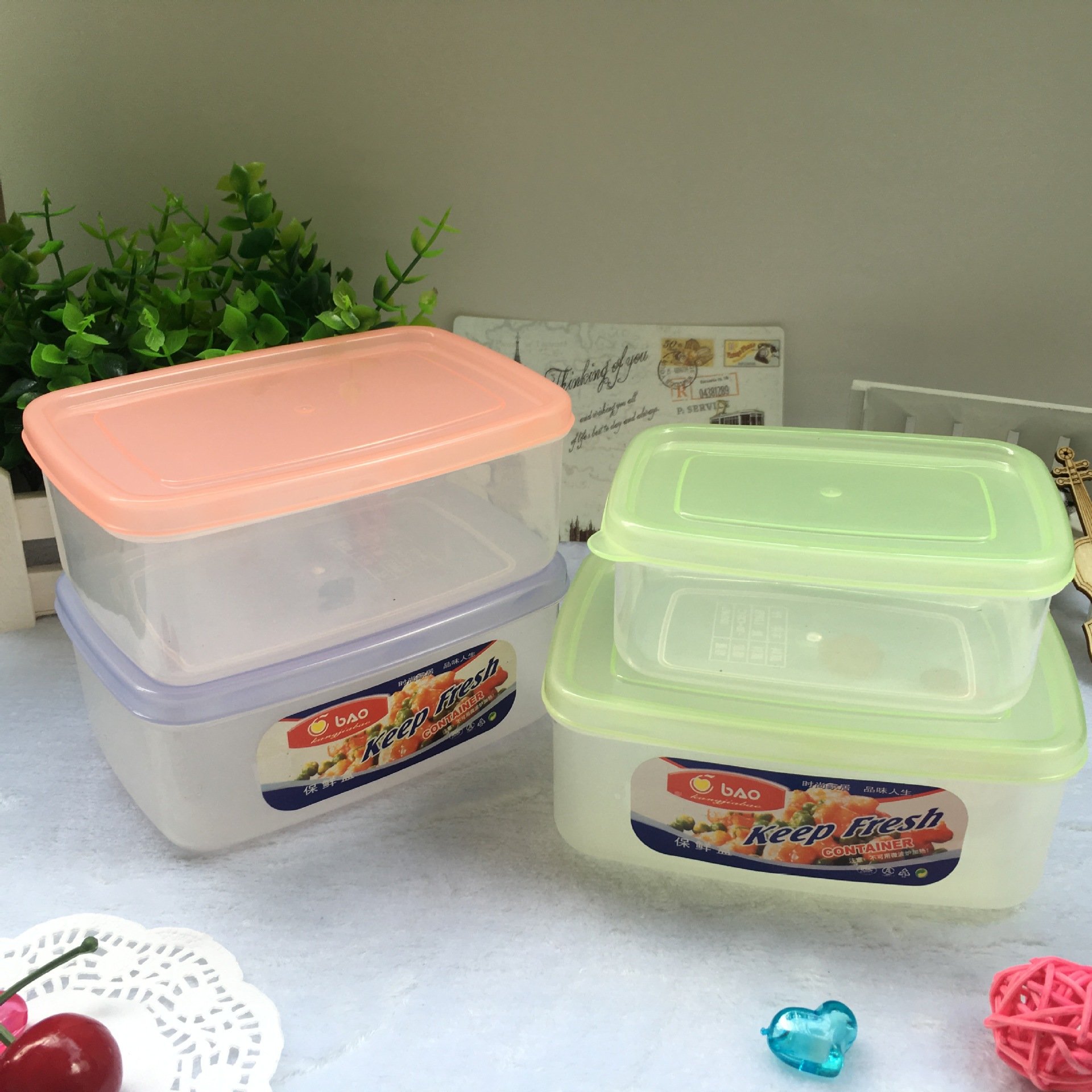 Kitchen Cereal Container Clear Food Storage with lids Plastic Containers Flip Top Plastic Containers Set with white lids