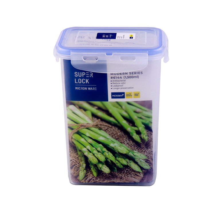 6144 Hot Selling BPA Free Freezer Safe Airtight Plastic Food Storage Container Box with 1500 ml Capacity