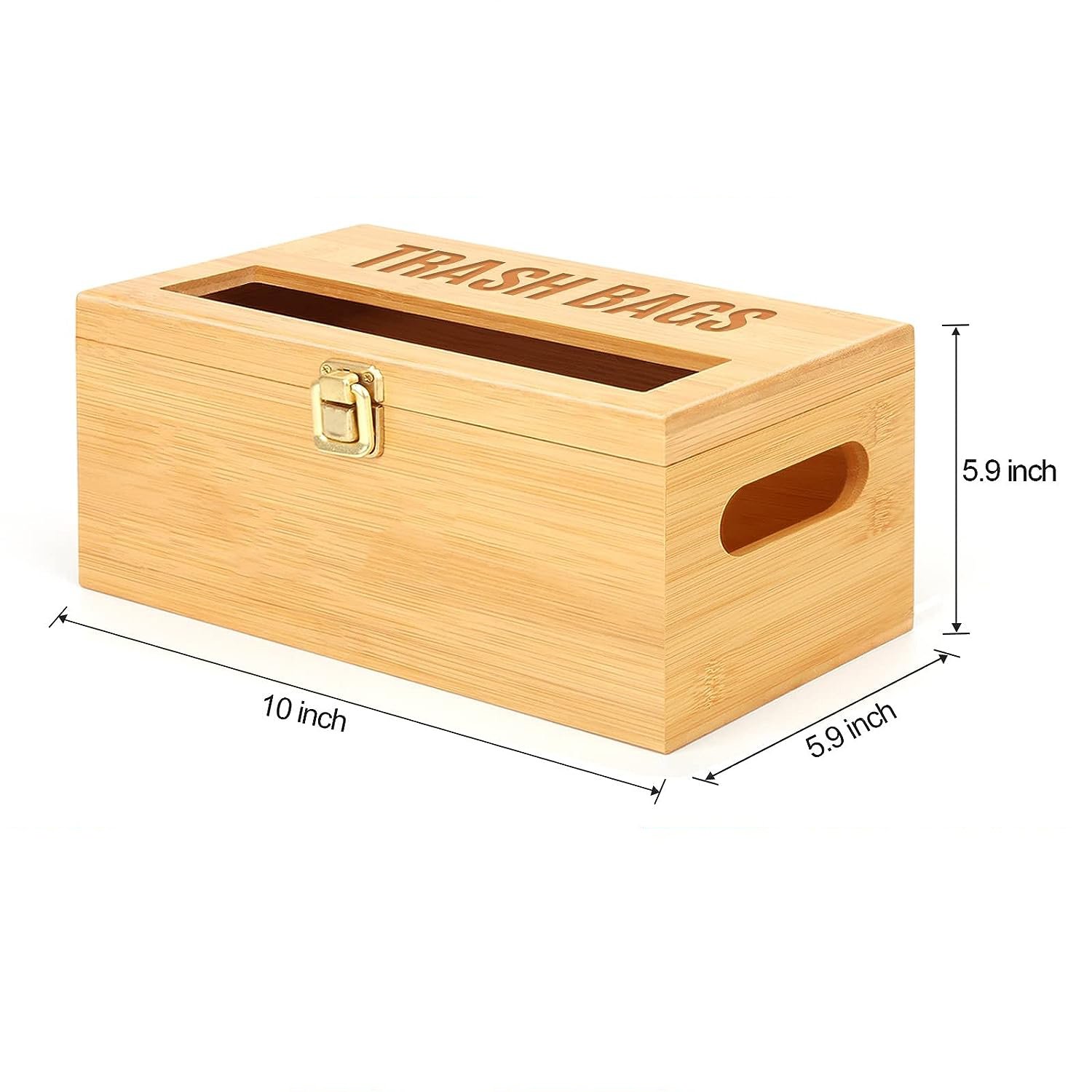 Wholesale Custom Wall Mount Kitchen Organizer Bamboo Plastic Grocery Trash Bag Dispenser
