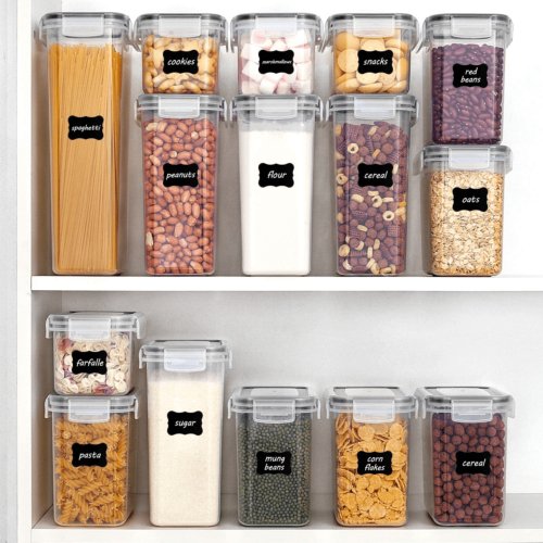 Plastic Household bulk dry food storage box Airtight Food Storage Containers 24 PCS, BPA Free Kitchen and Pantry Organization