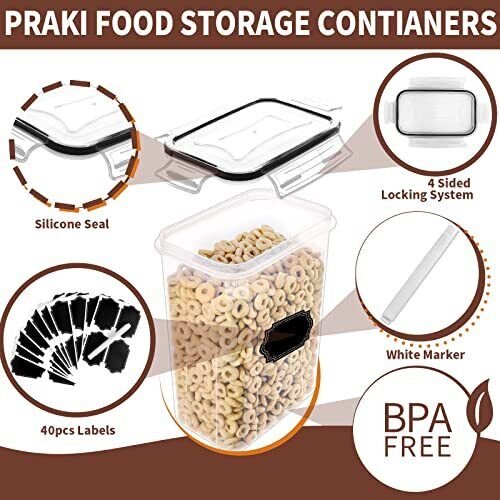 Plastic Household bulk dry food storage box Airtight Food Storage Containers 24 PCS, BPA Free Kitchen and Pantry Organization