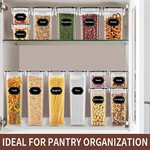 Plastic Household bulk dry food storage box Airtight Food Storage Containers 24 PCS, BPA Free Kitchen and Pantry Organization