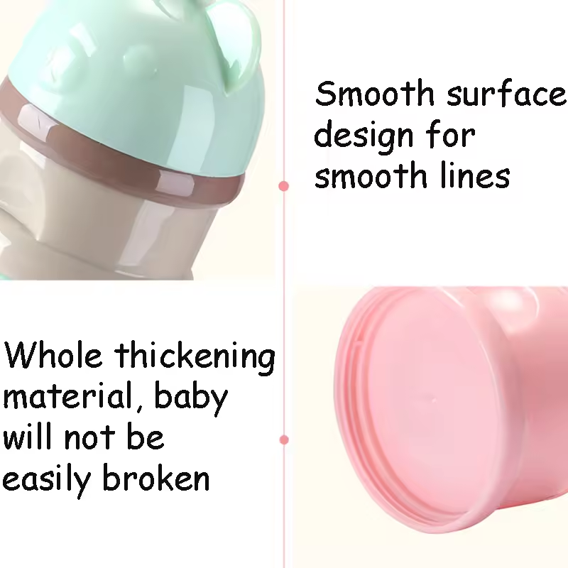 3/4 Layer Bear Portable Snack Container Essential Toddler Food Storage Box for Infant Milk Baby Powder Cereal Other Nourishments