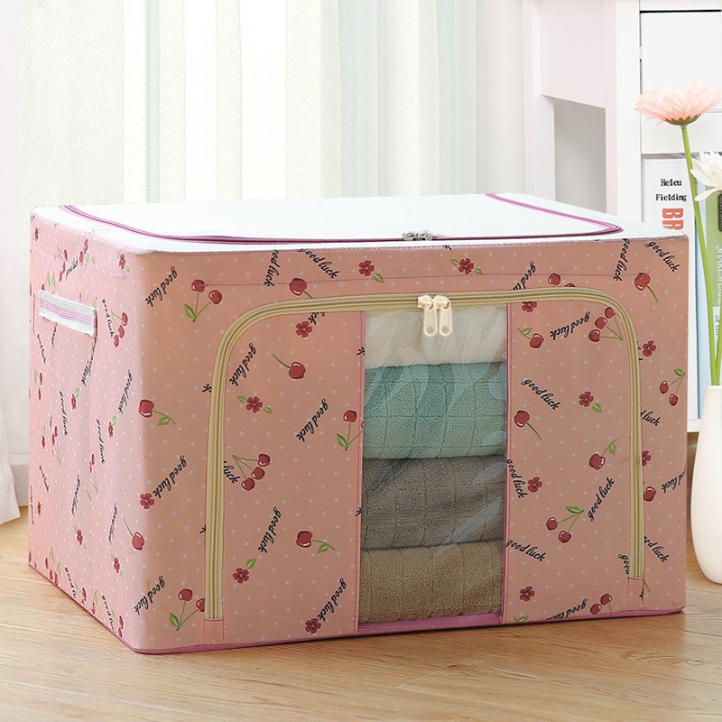 Useful steel frame storage box Oxford cloth quilt storage bag foldable clothing storage box