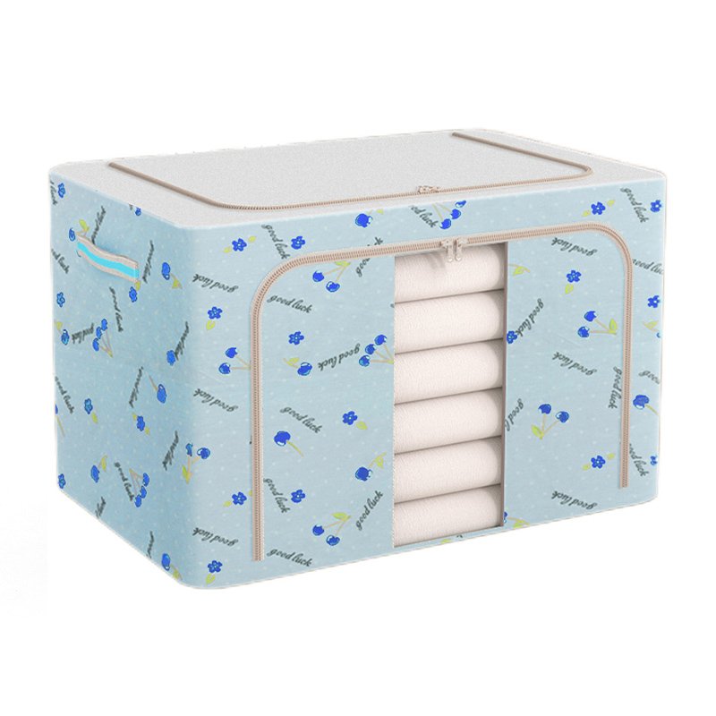 Useful steel frame storage box Oxford cloth quilt storage bag foldable clothing storage box
