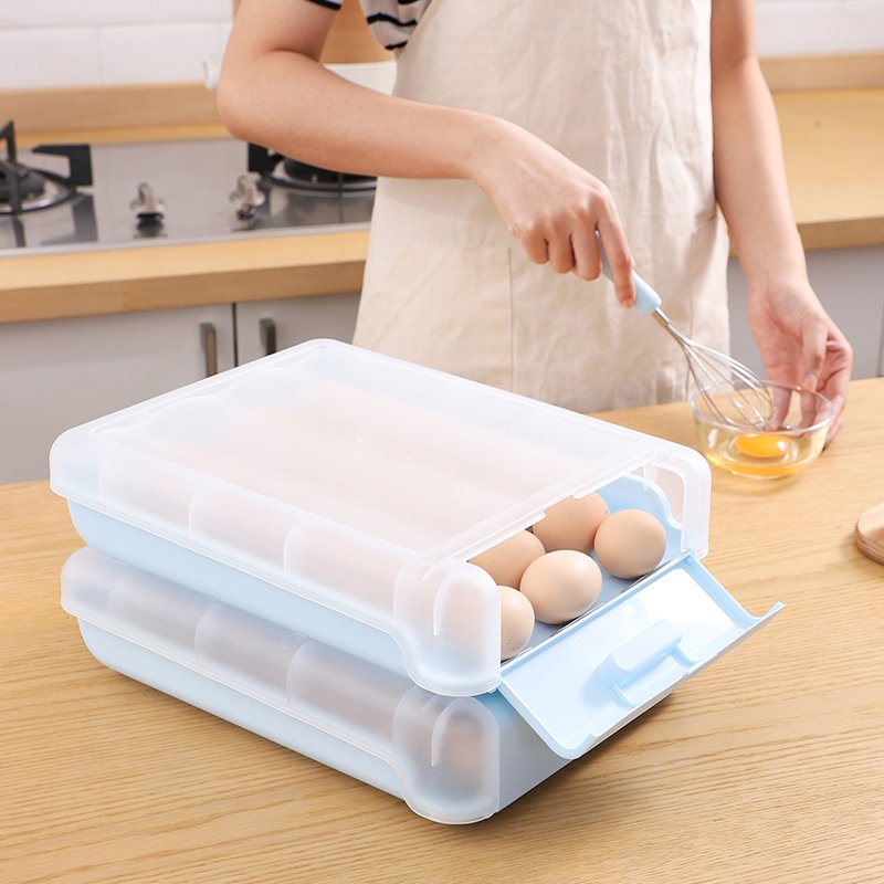 Fashion Egg Box Container Refrigerator Egg Storage Box Kitchen Plastic Material